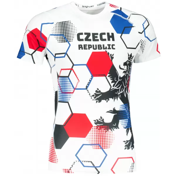  Férfi funkcionális kompressziós ing rövid ujjú prémium ALTISPORT VOJ/ALM036TR04 HEXA FEHÉR 