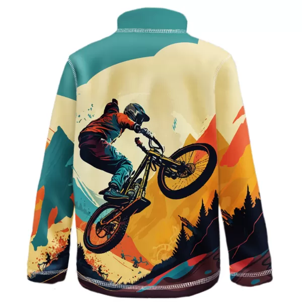  Gyermek polár pulóver WAMU MOUNTAIN BIKE ZÖLD 