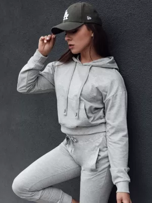 Női pulóver DSTREET TRENDHOOD VILÁGOSSZÜRKE