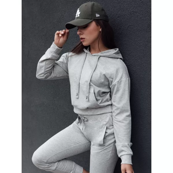  Női pulóver DSTREET TRENDHOOD VILÁGOSSZÜRKE 