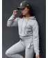 Női pulóver DSTREET TRENDHOOD VILÁGOSSZÜRKE