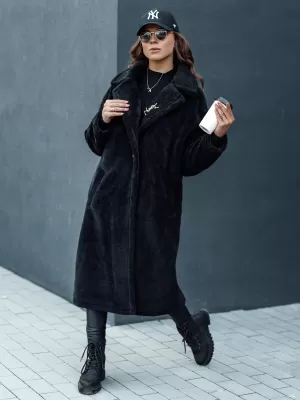 Télikabát DSTREET GLAMFUR FEKETE