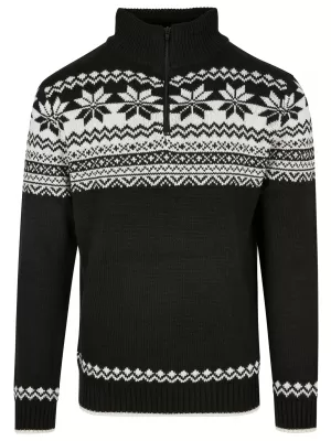 Férfi pulóver BRANDIT TROYER NORWEGER BD5029 FEKETE