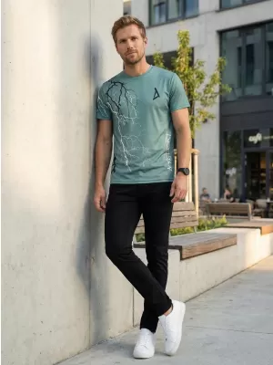 Férfi funkcionális prémium póló ALTISPORT VOJ/ALM004TR01 KHAKI/KATONAI