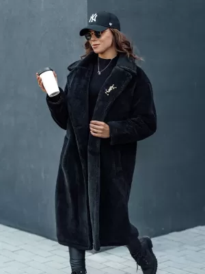 Télikabát DSTREET GLAMFUR FEKETE