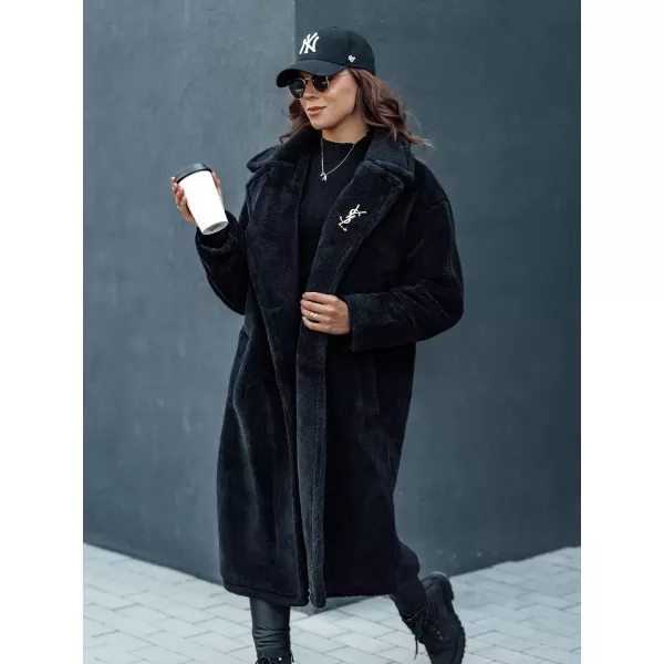  Télikabát DSTREET GLAMFUR FEKETE 