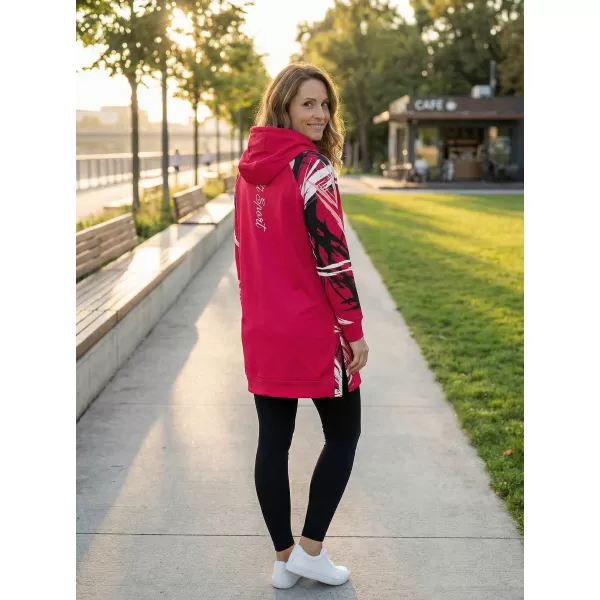  Prémium női funkcionális hosszabbított pulóver ALTISPORT VOJ/ALW039MI03 VIVA MAGENTA 
