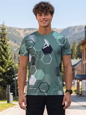 Férfi funkcionális prémium póló ALTISPORT VOJ/ALM037TR01 KHAKI/KATONAI