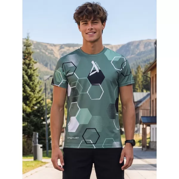 Férfi funkcionális prémium póló ALTISPORT VOJ/ALM037TR01 KHAKI/KATONAI 