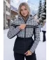Női kabát ALTISPORT DEBORA FEKETE-FEHÉR