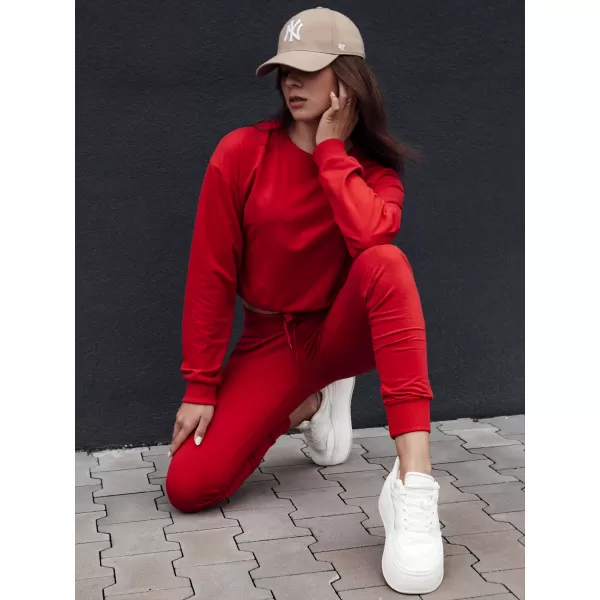  Női pulóver DSTREET CASUALVIBE SÖTÉTVÖRÖS 