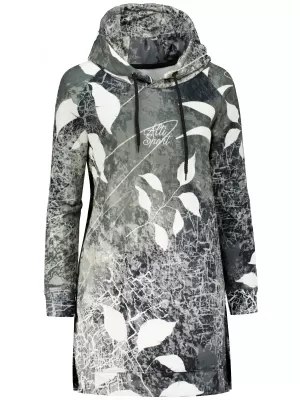 Prémium női funkcionális hosszabbított pulóver ALTISPORT VOJ/ALW020MI03 FEKETE-FEHÉR