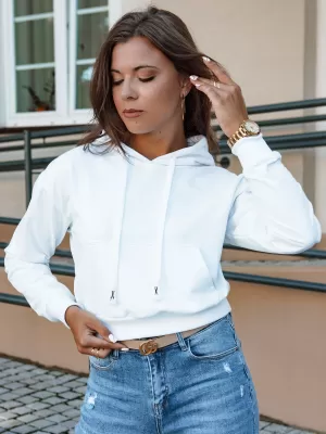 Női pulóver DSTREET TRENDHOOD BY1310 FEHÉR