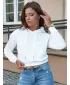 Női pulóver DSTREET TRENDHOOD BY1310 FEHÉR