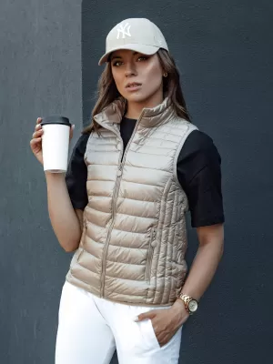 Mellény DSTREET STYLISHZ TY4439 KARAMELLA