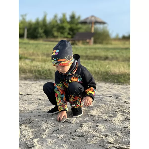  Gyermek softshell kabát WAMU GAME ON FEKETE 