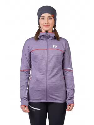 Női pulóver HANNAH MEDA HOODY LEVENDULA SZÜRKE MEL