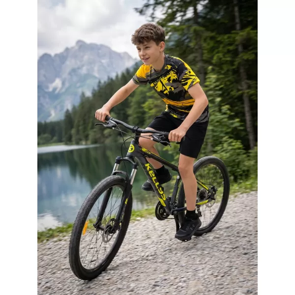 Gyermek prémium funkcionális póló ALTISPORT VOJ/ALK014TR01 FEKETE ÉS SÁRGA 