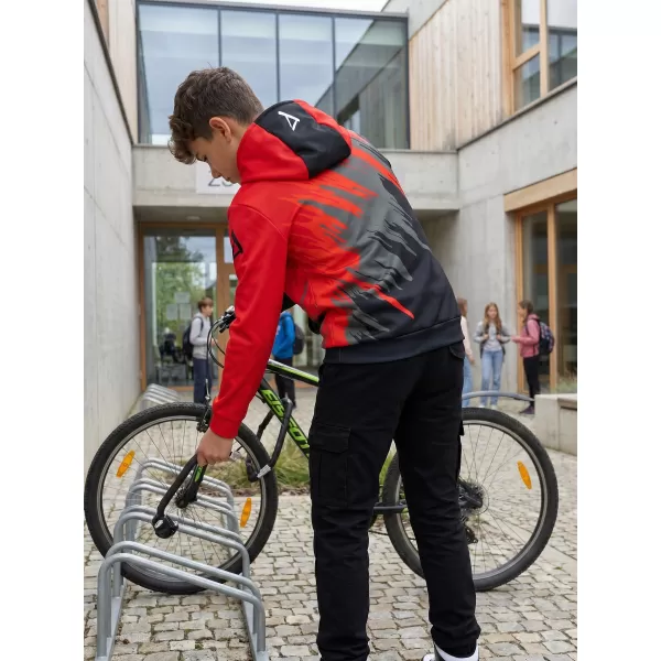  Gyermek prémium funkcionális pulóver ALTISPORT VOJ/ALK006MI01 FEKETE/PIROS 