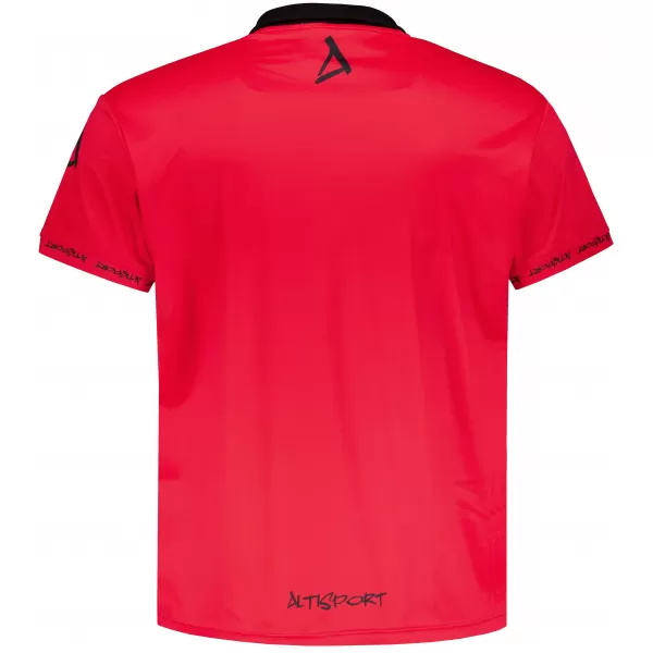  Funkcionális férfi póló prémium gallérral ALTISPORT VOJ/ALM000TR05 PIROS 