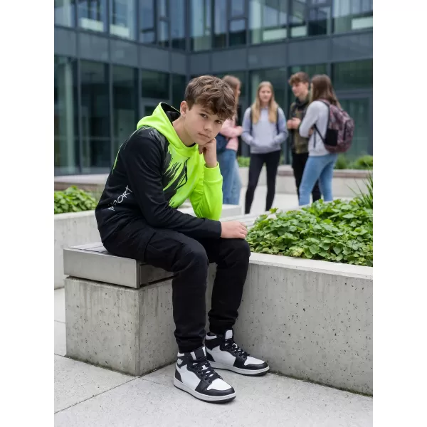  Gyermek prémium funkcionális pulóver ALTISPORT VOJ/ALK006MI01 FEKETE ÉS SÁRGA 