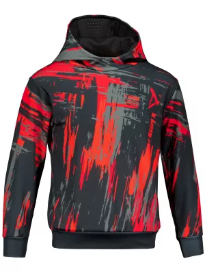 Gyermek prémium funkcionális pulóver ALTISPORT VOJ/ALK010MI01 FEKETE/PIROS