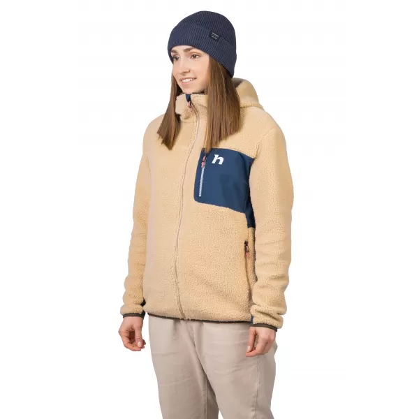  Női pulóver HANNAH KOALA HOODY BÉZS/RÉTEGZETT TENGER 