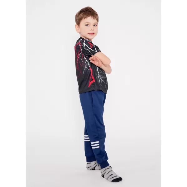  Gyermek prémium funkcionális póló ALTISPORT VOJ/ALK004TR01 FEKETE/PIROS 