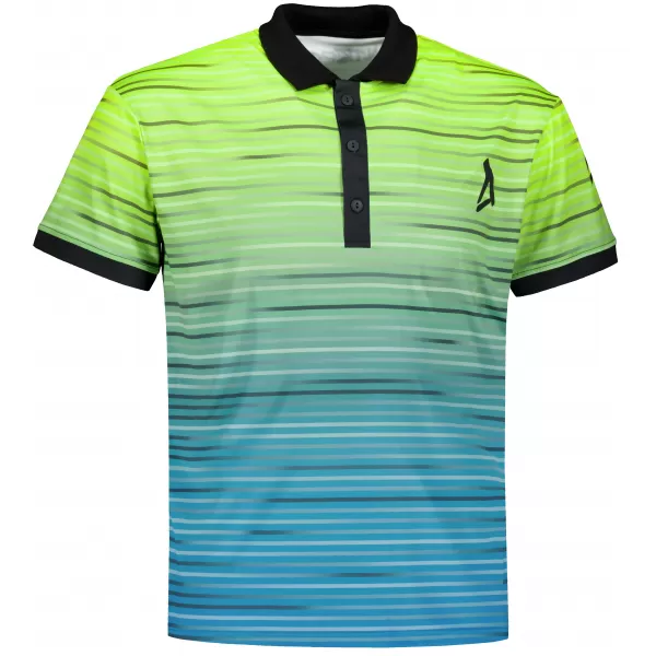  Funkcionális férfi póló prémium gallérral ALTISPORT VOJ/ALM031TR05 NEON SÁRGA/KEROZIN 
