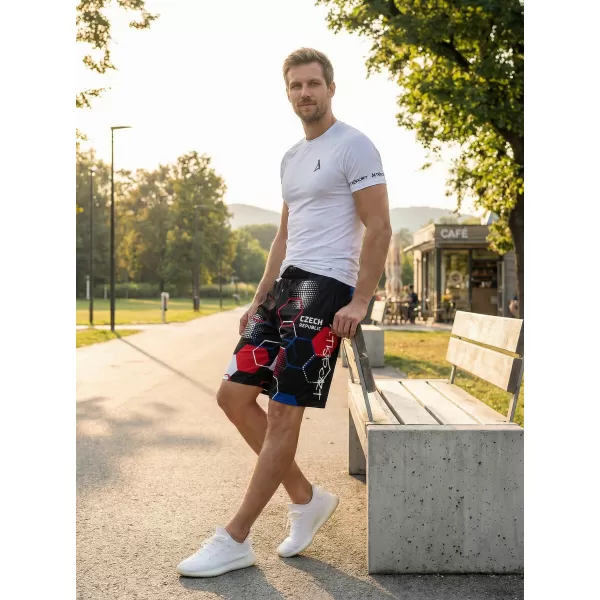  Férfi prémium funkcionális rövidnadrág zsebek nélkül ALTISPORT VOJ/ALM036KRA02 HEXA FEKETE 