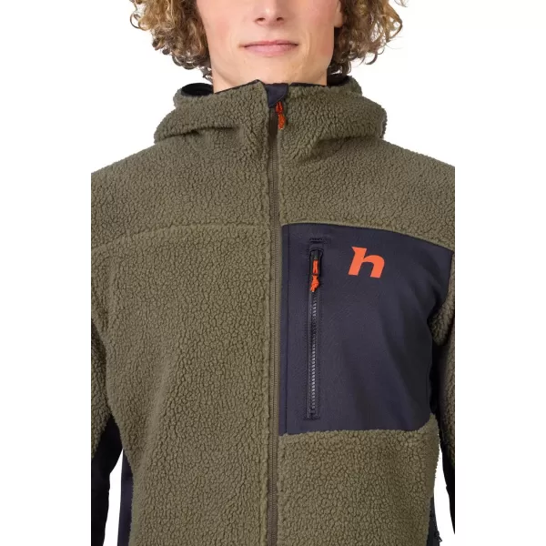  Férfi pulóver HANNAH KODIAK HOODY BOROSTYÁN ZÖLD/ANTRACIT 