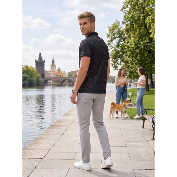  Funkcionális férfi póló prémium gallérral ALTISPORT VOJ/ALM050TR05 FEKETE 