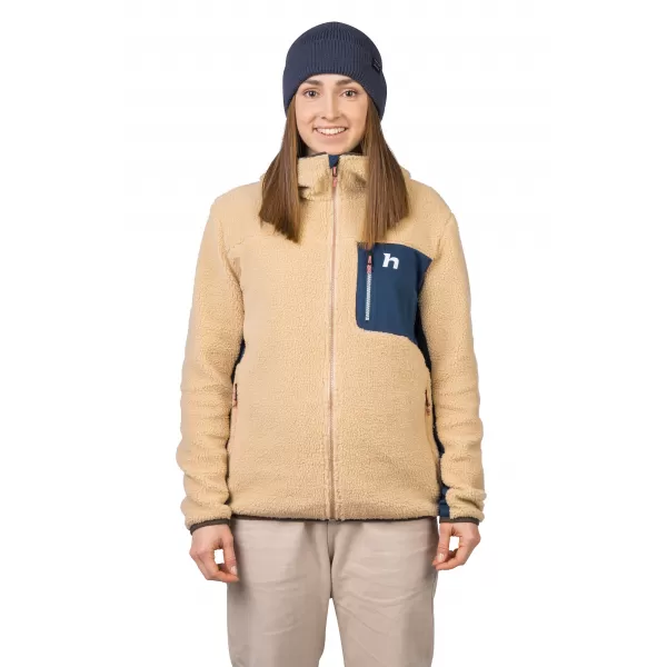  Női pulóver HANNAH KOALA HOODY BÉZS/RÉTEGZETT TENGER 
