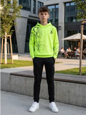 Gyermek prémium funkcionális pulóver ALTISPORT VOJ/ALK004MI01 NEON SÁRGA