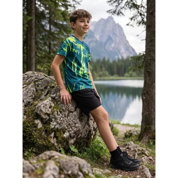  Gyermek prémium funkcionális póló ALTISPORT VOJ/ALK010TR01 KEROZIN/SÁRGA 