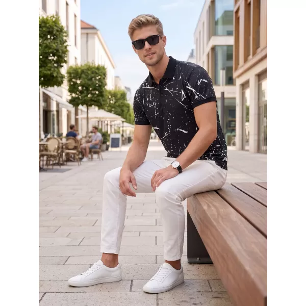  Funkcionális férfi póló prémium gallérral ALTISPORT VOJ/ALM034TR05 FEKETE 