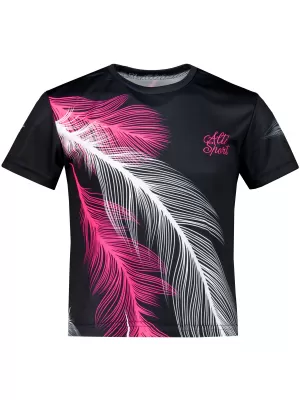 Gyermek prémium funkcionális póló ALTISPORT VOJ/ALK001TR01 FEKETE/RÓZSASZÍN
