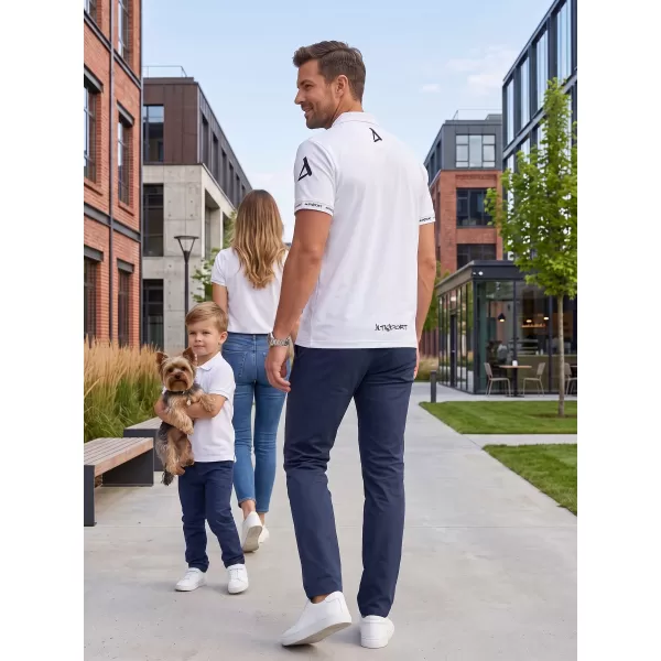  Funkcionális férfi póló prémium gallérral ALTISPORT VOJ/ALM000TR05 FEHÉR 