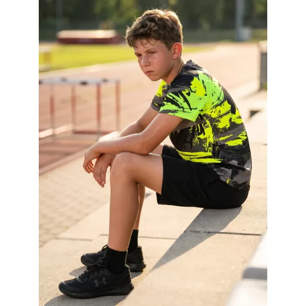  Gyermek prémium funkcionális póló ALTISPORT VOJ/ALK014TR01 FEKETE/ZÖLD 