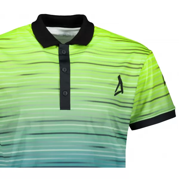  Funkcionális férfi póló prémium gallérral ALTISPORT VOJ/ALM031TR05 NEON SÁRGA/KEROZIN 