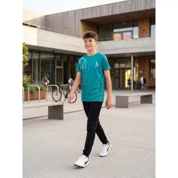  Gyermek prémium funkcionális póló ALTISPORT VOJ/ALK004TR01 PETRÓLEUM/FEHÉR 