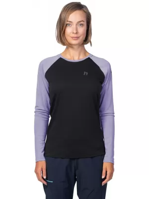 Hosszú ujjú női póló HANNAH LESLIE L/S ANTRACIT/WISTERIA