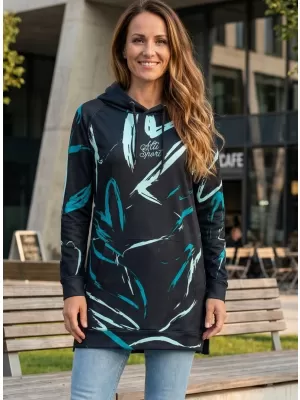 Prémium női funkcionális hosszabbított pulóver ALTISPORT VOJ/ALW049MI03 FEKETE ÉS KÉK