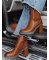 Hölgyek DSTREET STYLOBOOT KARAMELLA