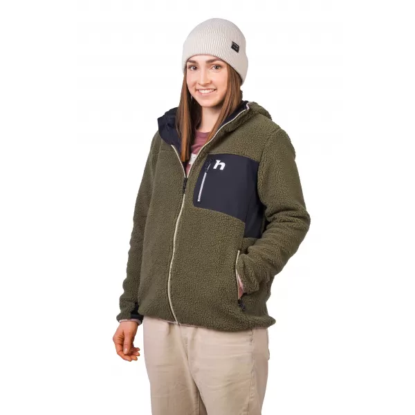  Női pulóver HANNAH KOALA HOODY BOROSTYÁN ZÖLD/ANTRACIT 