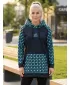 Prémium női funkcionális hosszabbított pulóver ALTISPORT VOJ/ALW048MI03 FEKETE ÉS KÉK