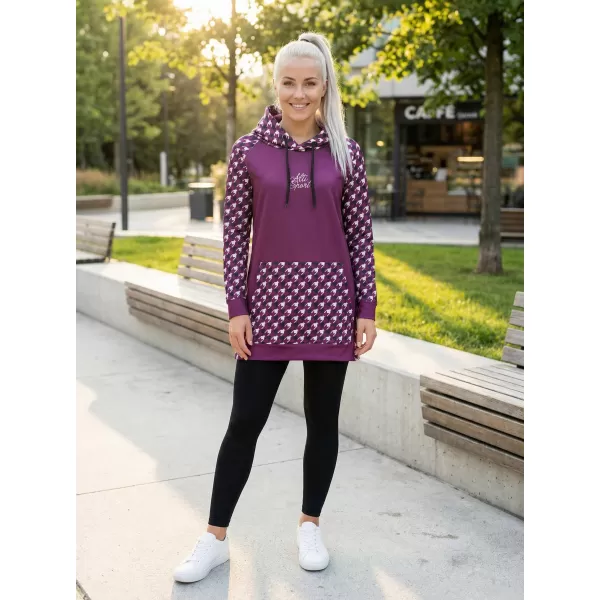  Prémium női funkcionális hosszabbított pulóver ALTISPORT VOJ/ALW048MI03 LILA 