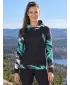 Prémium funkcionális női pulóver ALTISPORT VOJ/ALW039MI01 FEKETE/TÜRKIZ