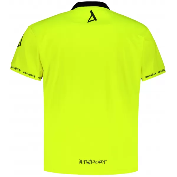  Funkcionális férfi póló prémium gallérral ALTISPORT VOJ/ALM000TR05 NEON SÁRGA 