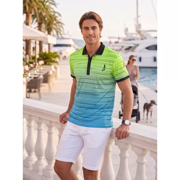  Funkcionális férfi póló prémium gallérral ALTISPORT VOJ/ALM031TR05 NEON SÁRGA/KEROZIN 